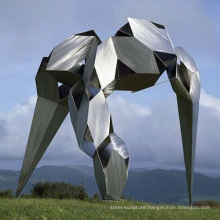 science fiction style theme large size outdoor metal abstract stainless steel sculpture for theme park